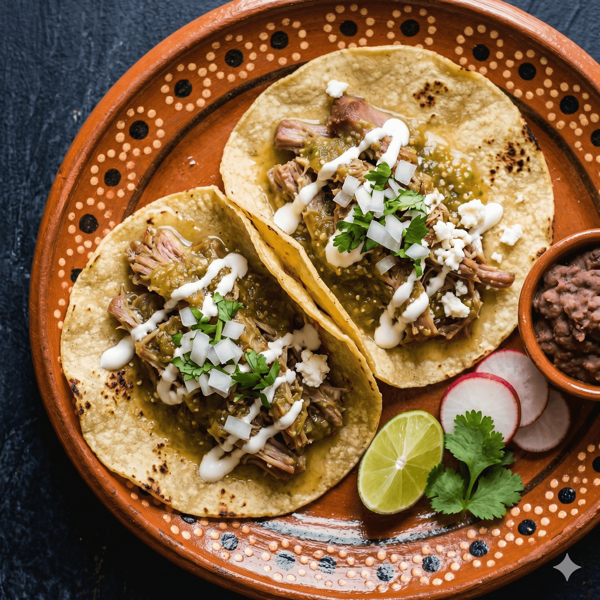 Taco de puerco en salsa